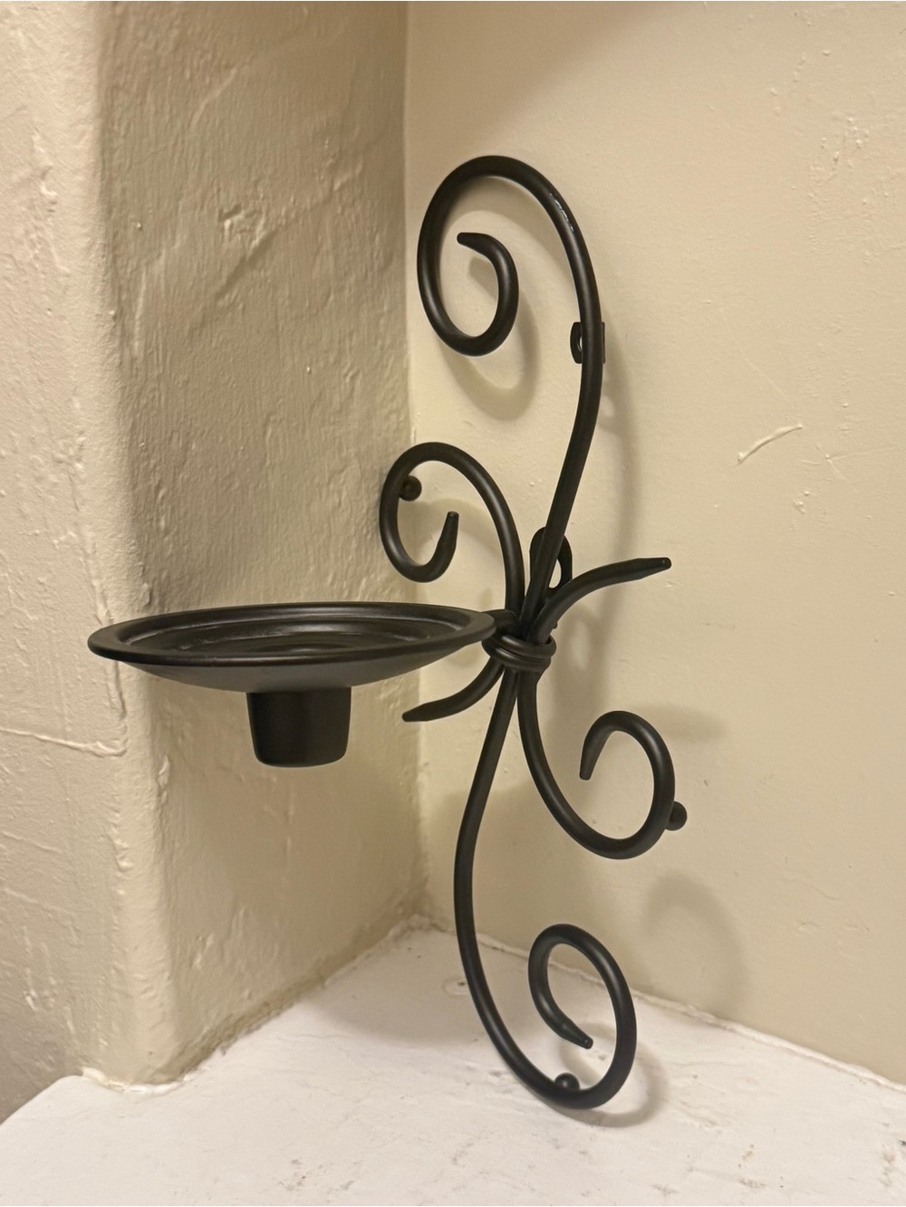 Vintage PartyLite Wrought Iron Scroll Wall Sconce